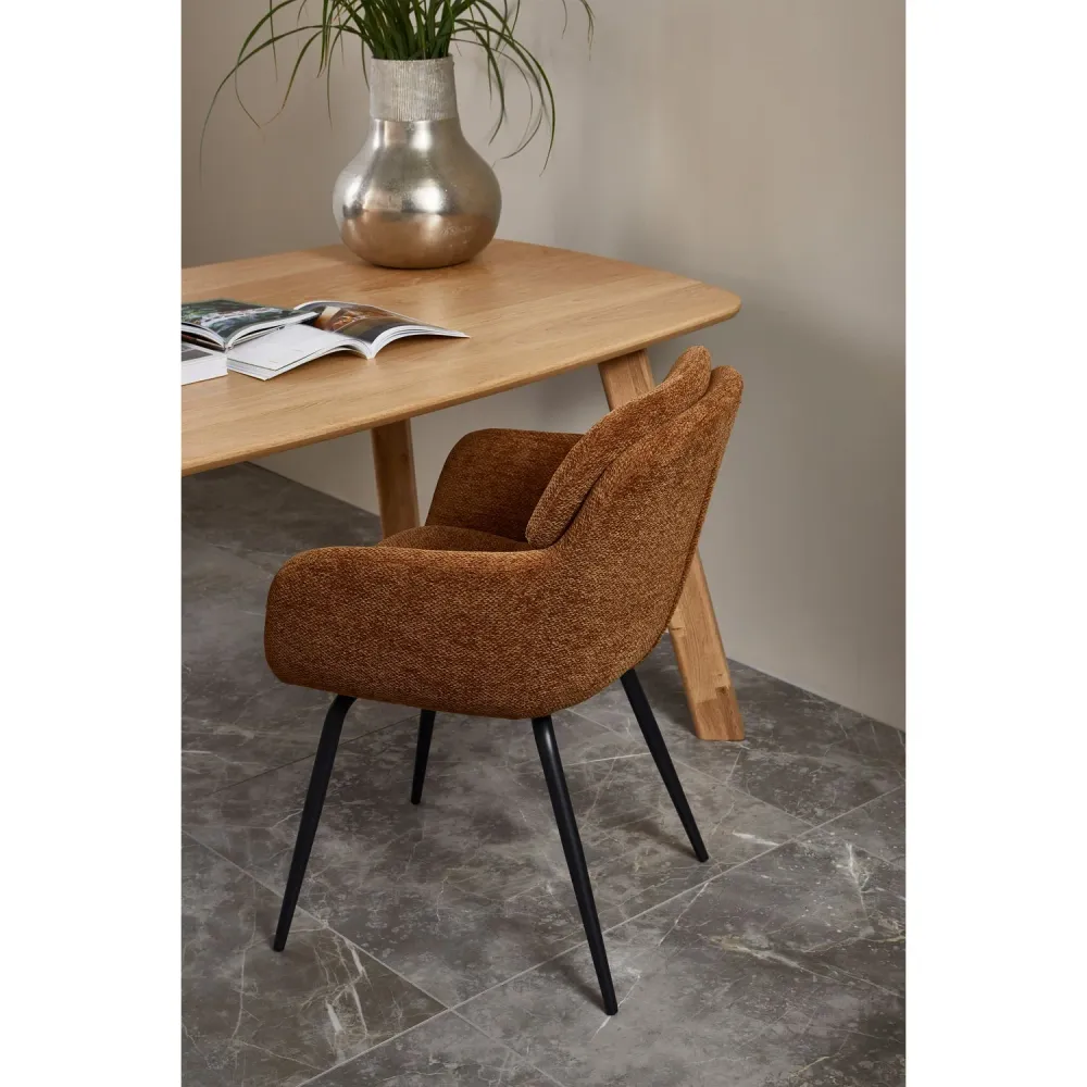 Stuhl RUNA honigfarbener Chenille