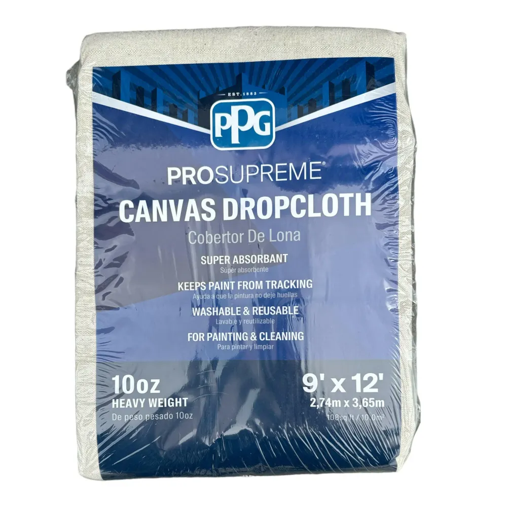 PPG® ProSupreme® Canvas-Abdeckplane, 9 Fuß x 12 Fuß (schwer, 10 oz)