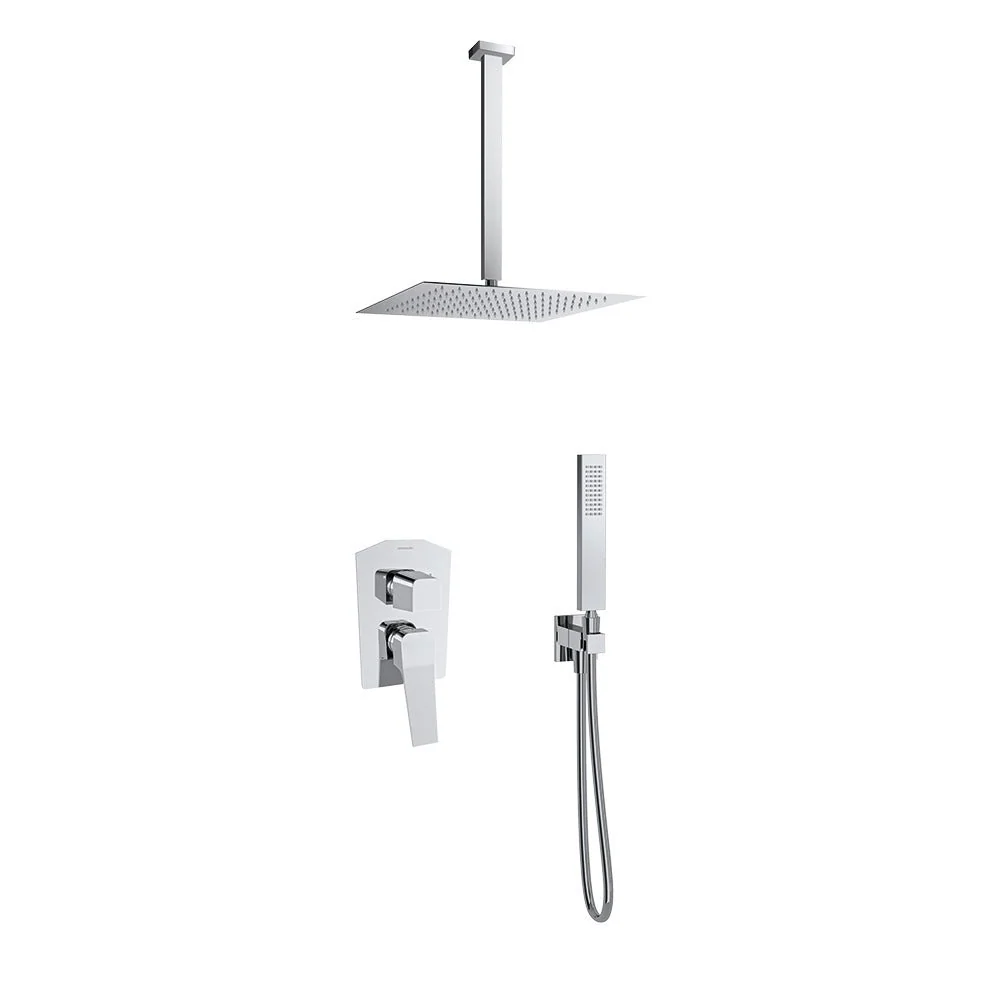 Ramon Soler - Eingebautes Einhebel-Duschset mit 2-Wege-Umschalter Prisma Chrom
