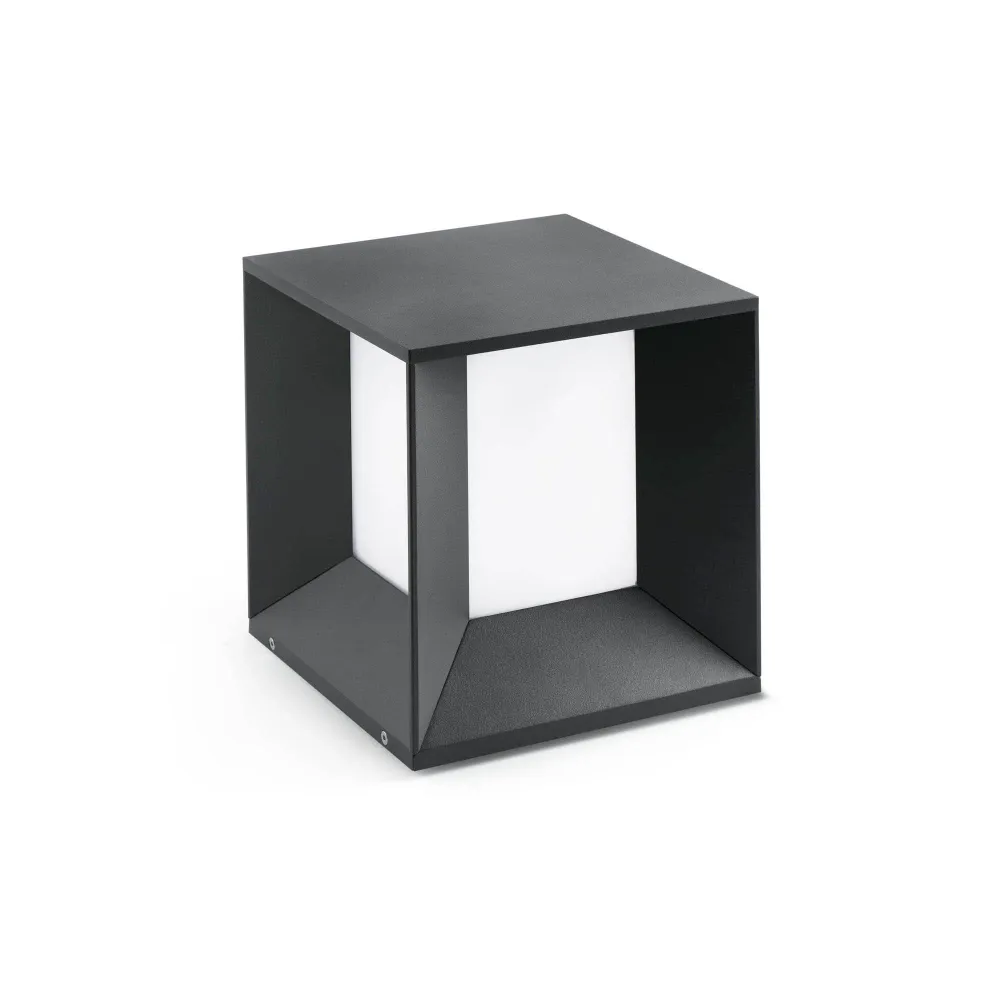 FARO Barcelona Mila LED-Außenwandleuchte, Aluminium, dunkelgrau, Höhe 24,0 cm