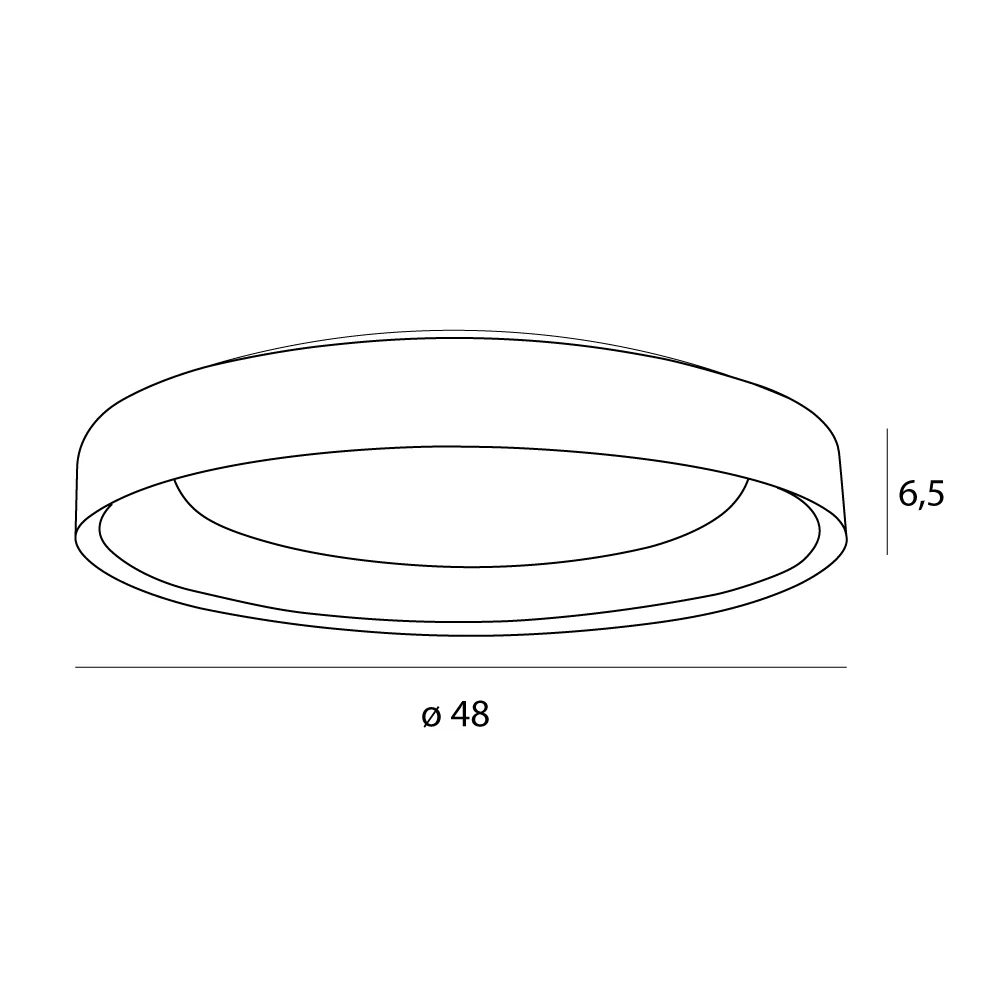 Maxlight Tornado 1L LED-Deckenleuchte, Einbaubreite 48 cm