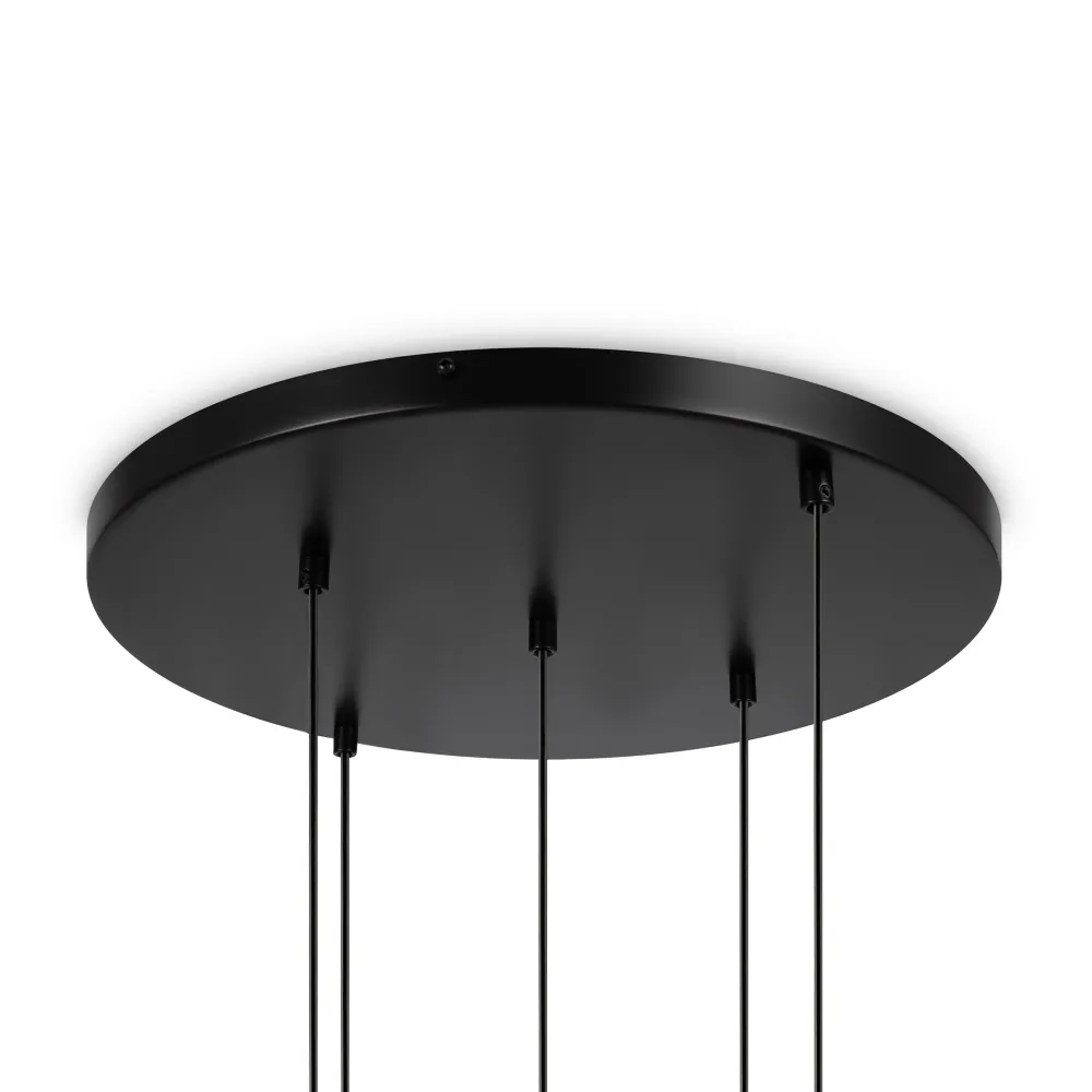 Maytoni Basic Form 5L Pendelleuchte, schwarz E14 D 45cm
