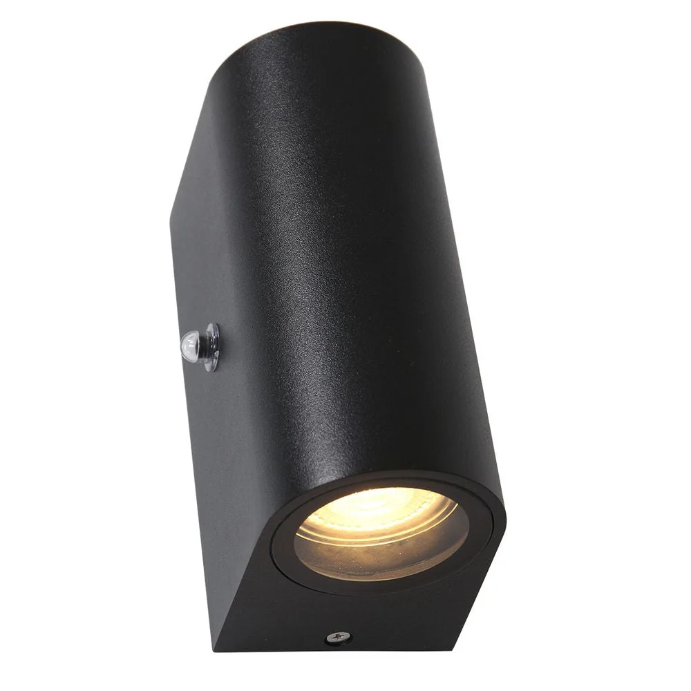 Steinhauer Außenwandleuchte 2L schwarz LED H 15cm