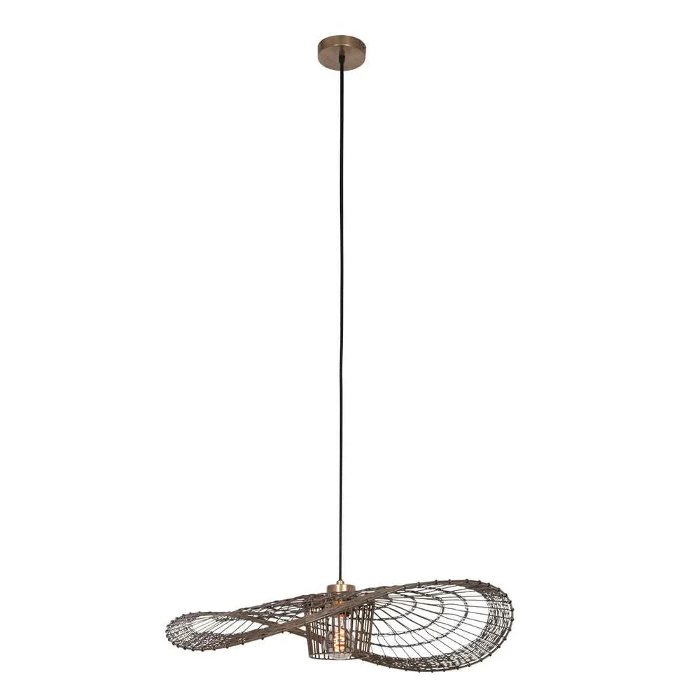 Steinhauer Chapeau 1L Pendelleuchte bronze E27