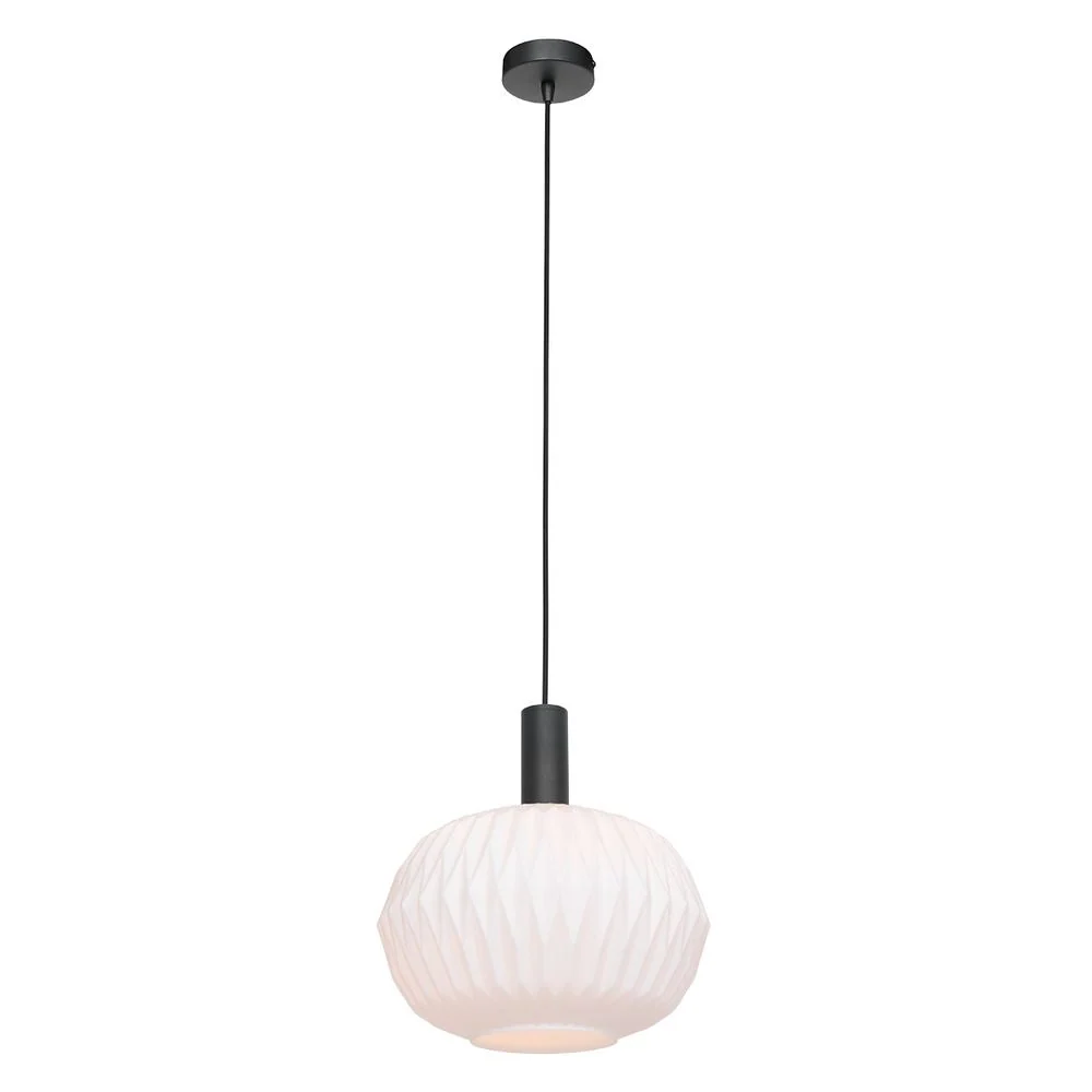 Steinhauer Distant Nervous 1L Pendelleuchte weiß E27, D 30cm