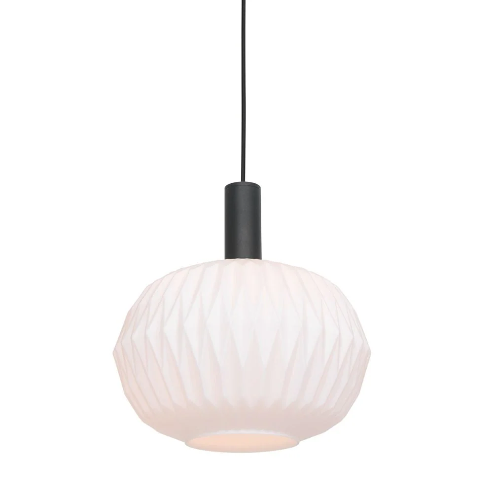 Steinhauer Distant Nervous 1L Pendelleuchte weiß E27, D 30cm