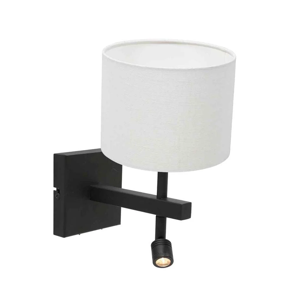 Steinhauer Rod 2L Wandleuchte schwarz-weiß LED/E27