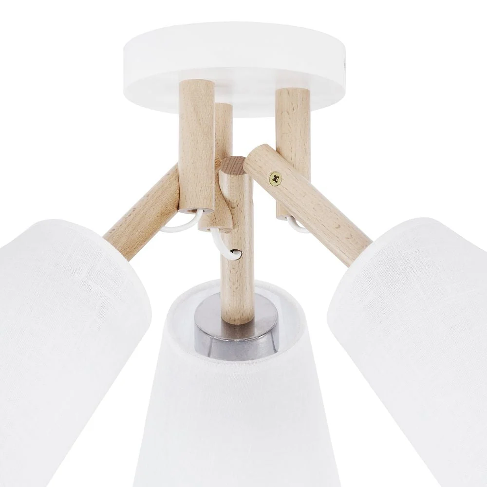 Deckenleuchte VAIO Metall E27 3L White TK Lighting