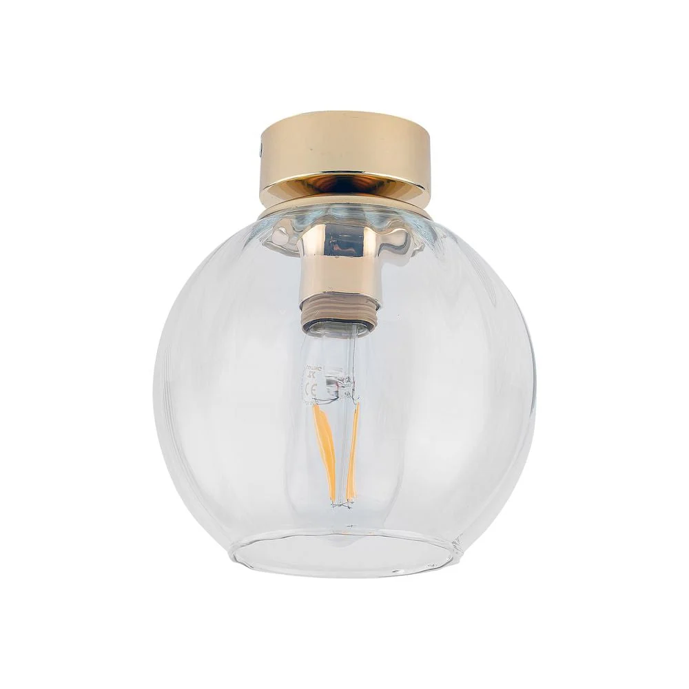 DEVI Deckenleuchte aus Metall E27 1L Transparent TK Lighting