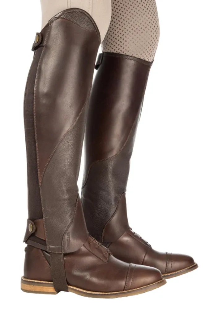 Tiberius Leder Mix Chaps Brown/Brown XL