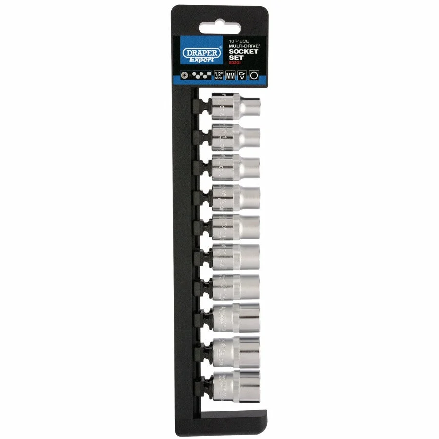 Draper Tools 1/2" Doppelset Multi-Drive, 10 Stück D50201