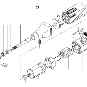 PROXXON 28481-33 Gehäusekopf mit Arretierknopf für Industriebohrschleifer IBS/E