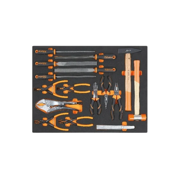 Thermoformierter Werkzeugeinsatz Beta MB61 mit 16 Werkzeugen, 600 × 447 × 70 mm, C35-kompatibel