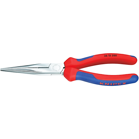 Flachrundzange 200 mm gerad.Kopf verchr. Knipex